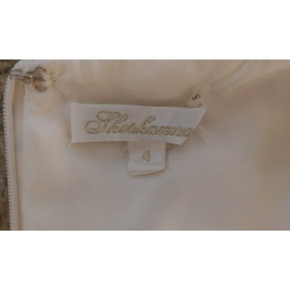 Shoshanna Mini Cocktail Dress Cream and Black Lace Sleeveless Fit Flare Size 4 - Picture 5 of 6